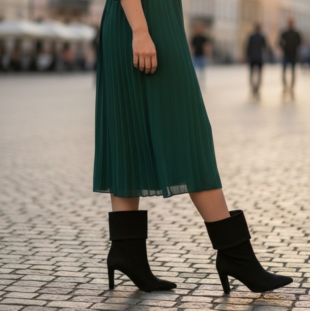 Alfani Black Suede Block Heel Ankle Boot
